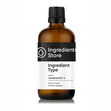 100ml amber glass bottle with The Ingredients Store label